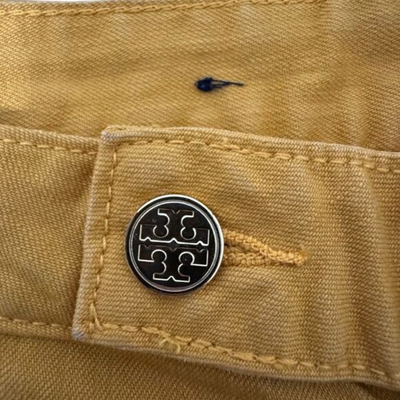 Tory Burch Super Skinny Jeans Mustard Yellow Size 28 US 6 - Picture 7 of 11